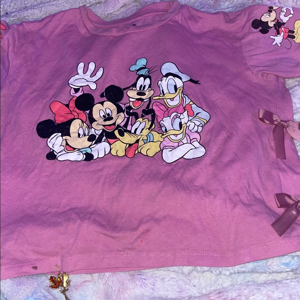 Disney Pink Kids Shirt with Mickey and Friends